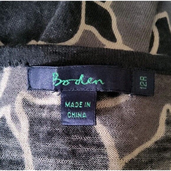 Boden Sz 12R 100% Wool Long Sleeve Lightweight Sweater Dress Geometric Floral - Picture 8 of 10